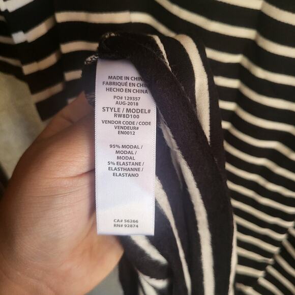 NWT $158 Splendid black and white striped dress Med basic capsule wardrobe - Picture 3 of 6